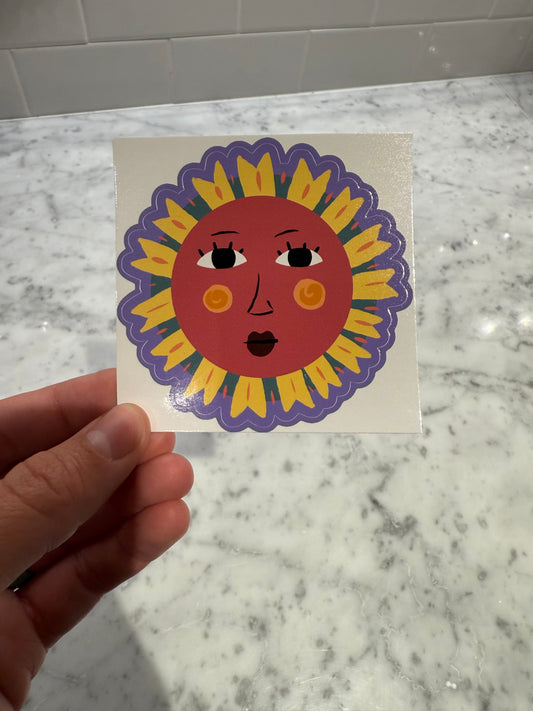 Red Sun sticker