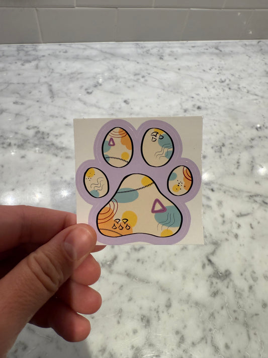 Cream paw print